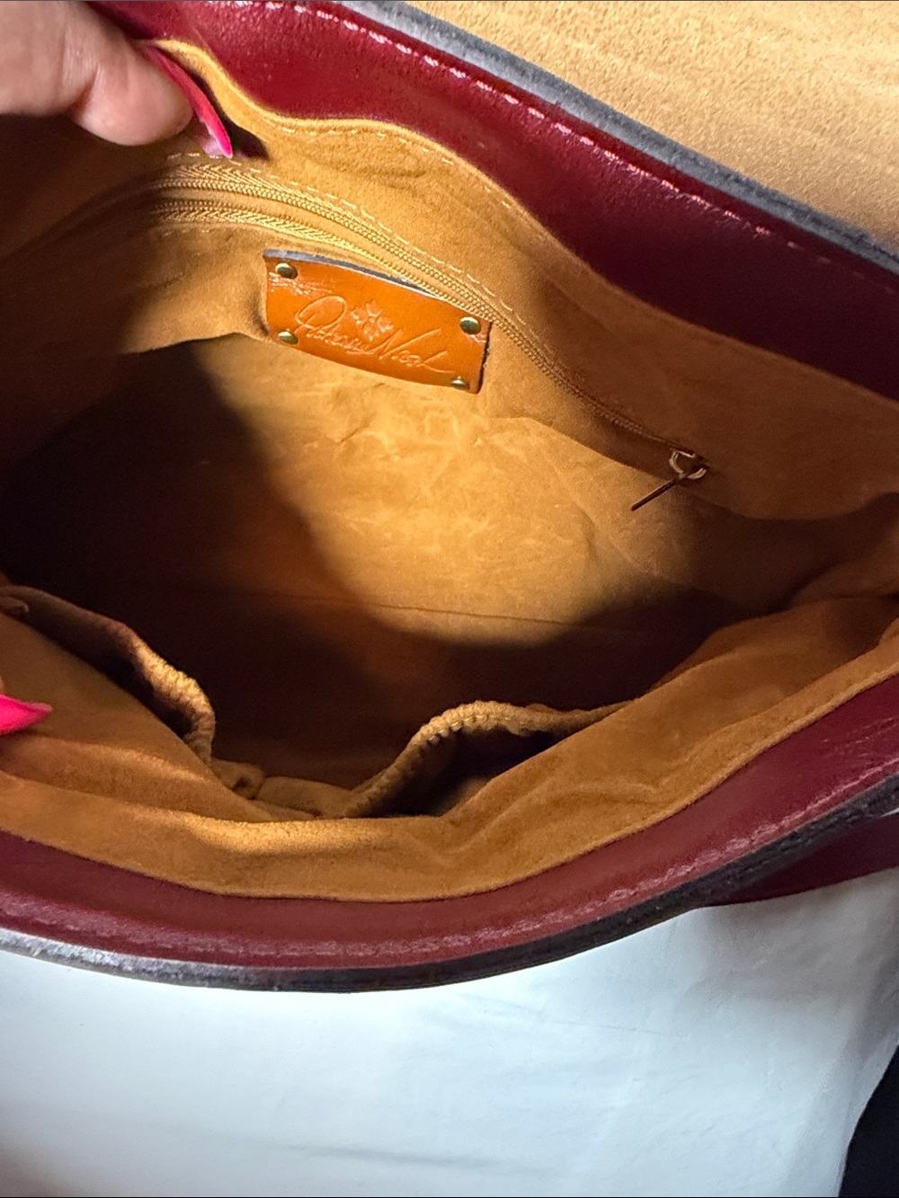 Patricia Nash Burgundy Leather Crossbody Bag - Picture 7 of 14